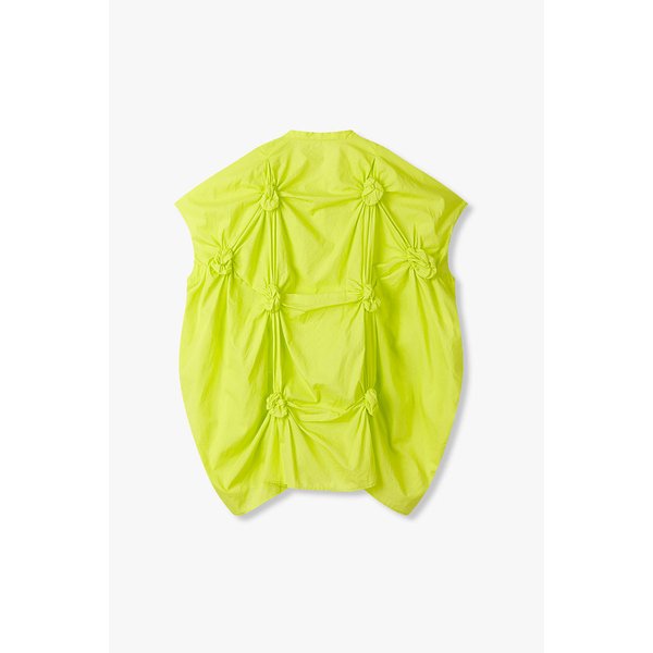 서클 셔링 디테일 코튼 셔츠 (라임) EN15107042000