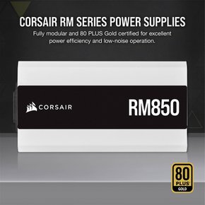 Corsair RM850 White PC 850W 80PLUS Gold ATX 2021 CP-9020232-KR PS1132 전원 공급 장치 인증