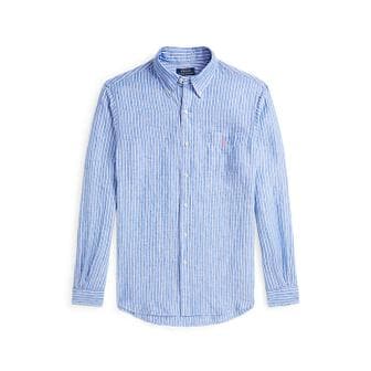 폴로 랄프 로렌 남성 클래식핏 스트라이프 리넨 셔츠(MNPOWOV16824211400)