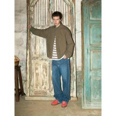 Stand Collar Light Weight Jumper  Yellowish Brown (MS5339A17B)