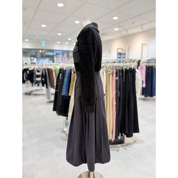 [부산점] 빅 카라 허리 밴딩 롱 원피스 ER4WO563