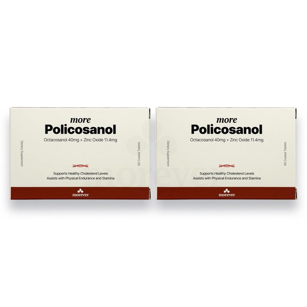 뉴질랜드 Morever 모에버 모어 폴리코사놀 옥타코사놀 60정 2팩