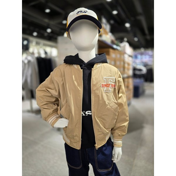 [파주점] 키즈 로고 포인트 바시티 점퍼(FK2JKG3401X-BEG)