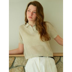 Summer Punching Collar Knit (Linen)