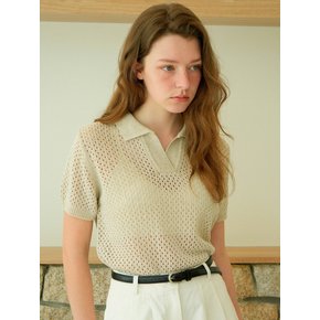 Summer Punching Collar Knit (Linen)