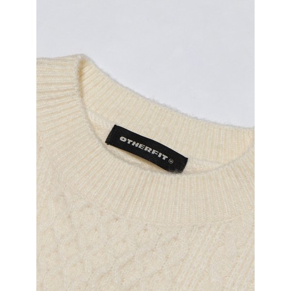 라운드 패턴 스웨터 (아이보리)