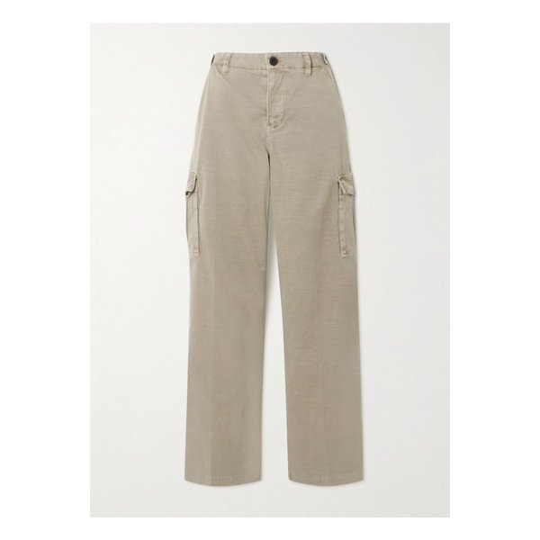 코튼 혼방 트윌 스트레이트 카고 팬츠 그레이 그린 46376663162883647