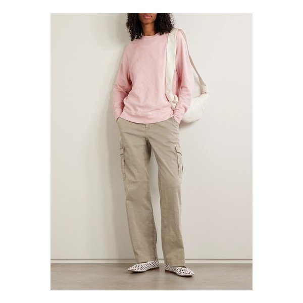 코튼 혼방 트윌 스트레이트 카고 팬츠 그레이 그린 46376663162883647