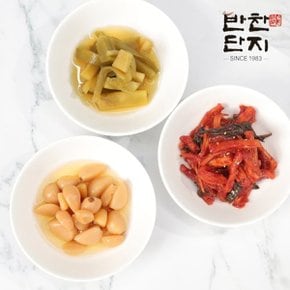 반찬단지 무말랭이1kg + 궁채장아찌1kg + 알마늘장아찌1kg / 식감도...