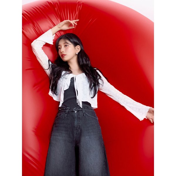 [SUZY] 잔꽃 러플 가디건 YQ2W3255