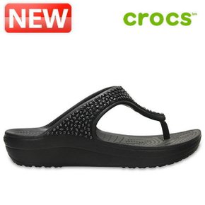 샌들  H12  204181 060 Womens Crocs Sloane Embellished Flip_P369333129