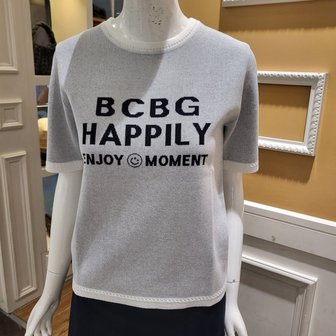 BCBG 비씨비지 여름24 HAPPILY 레터링 니트 B4B3K408_P360267239