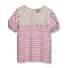 원더앤원더 23SS embroidered stripe tee (2 colors)