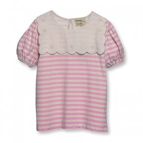 원더앤원더 23SS embroidered stripe tee (2 colors)