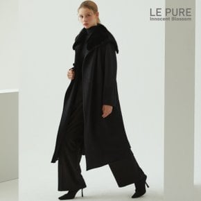 [LE PURE] 르퓨어 코펜하겐 밍크 카라 울캐시 100 코트