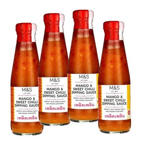 [해외직구] M&S Mango Sweet Chilli Dipping Sauce 앰앤에스 망고 스위트 칠리 디핑 소스 230g 4병