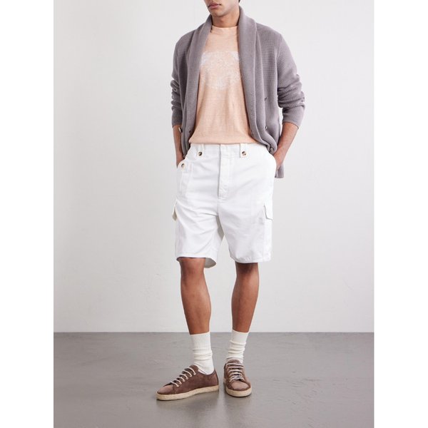 브루넬로쿠치넬리 로고 프린트 코튼 저지 티셔츠 46376663163018837