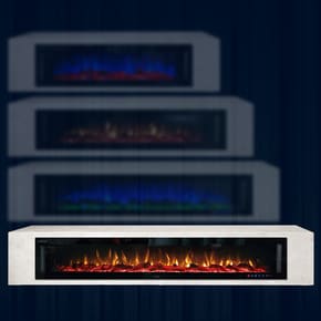 킹스턴71-2 전기히터 전기벽난로와 천연산호석거실장 인테리어벽난로 거실장대체용 2200mm