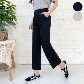 제이지컴퍼니 여성 쫀쫀 스판 린넨 일자 뒷밴딩 팬츠 빅사이즈까지