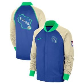 4641085 Nike Mens Royal Milwaukee Bucks 2023/24 City Edition Authentic Showtime Performanc