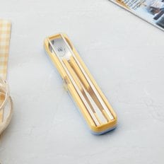코튼캔디 휴대용 수저세트 옐로우