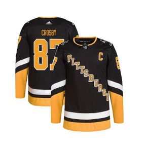 맨즈 Sidney Crosby 블랙 피츠버그 펭귄스 얼터네이트 어센틱 플레이어 저지 3009749