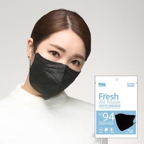 국산 KF94 새부리형 블랙 대형 에버프레쉬 마스크 개별포장 100매