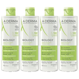 아더마 A-DERMA 아더마 바이올로지 더머털라지컬 미셀라 워터 오가닉 하이드라 클렌징워터 400ml 4개