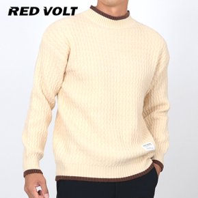 [RED VOLT] 레드볼트 지그재그 골지 니트 반목 티셔츠Model No_E2-3M113