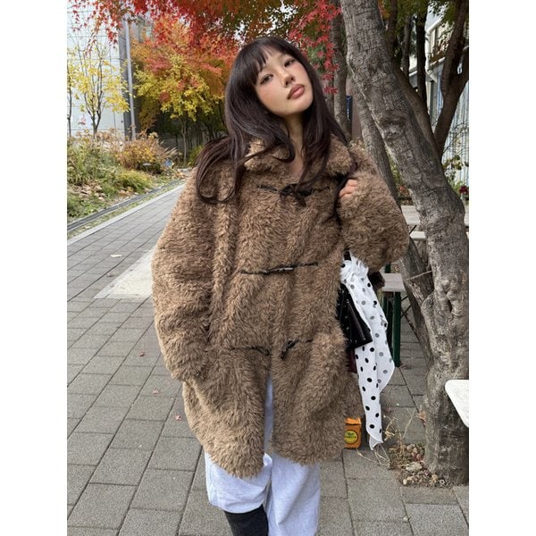 [혜지투스PICK]Toggle Point Fur Coat_CTO149(3color)
