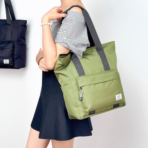 [옷자락] 여자 캐주얼 빅사이즈 사각 스퀘어 포켓 숄더백