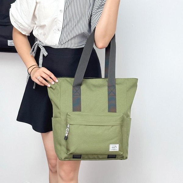 [옷자락] 여자 캐주얼 빅사이즈 사각 스퀘어 포켓 숄더백