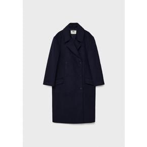 더블브레스트 롱 코트 8852/310 NAVY BLUE