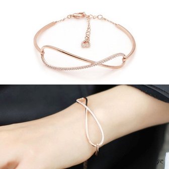  고품질 고급 14KG 팔찌 뱅글 큐빅 여자 체인 루프 고급팔찌 여자팔찌 (WFJ8G2U)