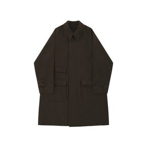 Wool comfort Raglan Coat (Brown)