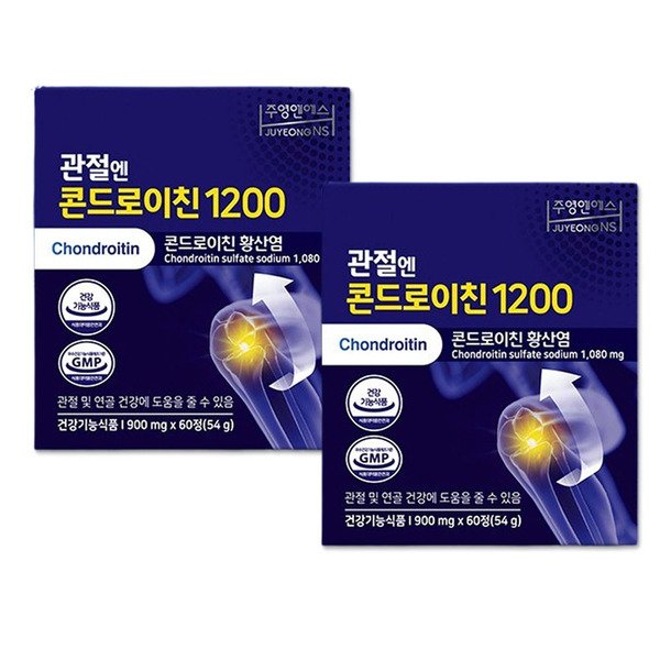 관절엔 콘드로이친 1200 ( 900mg x 60정 x 2박스)