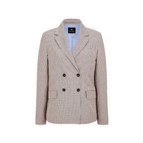 [PS PAUL SMITH] 여성 체크 노치트 더블 자켓 5743102501000