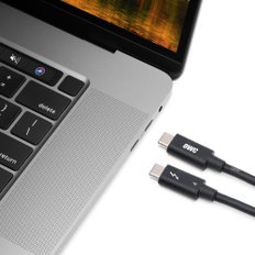 OWC 썬더볼트4 케이블 1M Thunderbolt3 / USB4 호환 액티브 100W 40Gbps 3년 보증 인텔인증