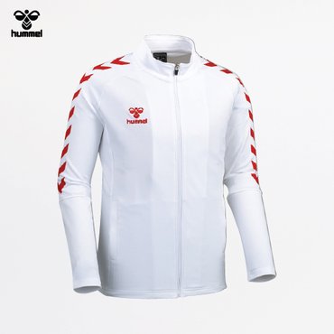 험멜 험멜 덴마크스타일 풀집업 져지 HM-2382 21FW (WHITE/RED)