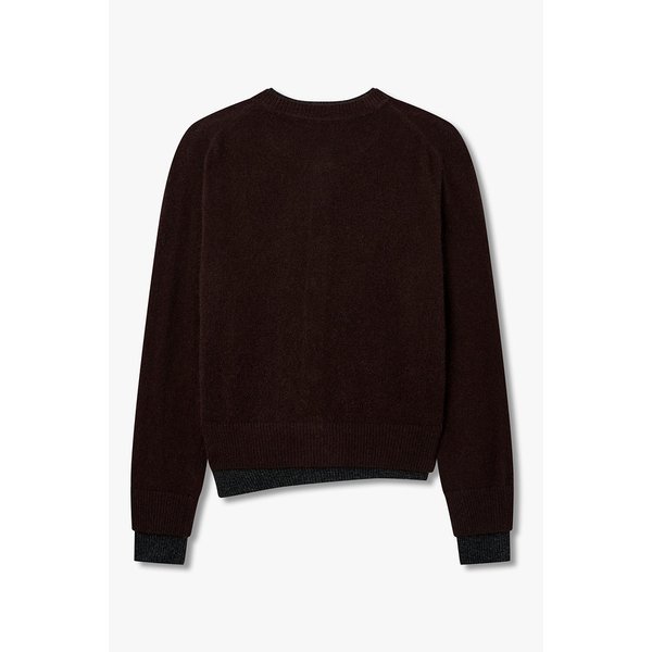 라쿤 블렌드 라운드넥 니트 가디건 7115450Y07162