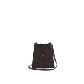 Lucky Pleats Canvas Cross Mini Dark Brown (0JSN3CB40103F)