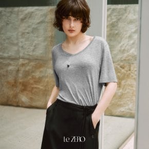 [2컬러] 르제로 루즈핏 V넥 반팔 티셔츠