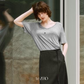 [2컬러] 르제로 루즈핏 V넥 반팔 티셔츠