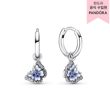 판도라 [백화점 보증서 제공]블루 버터플라이 후프 이어링_290778C01