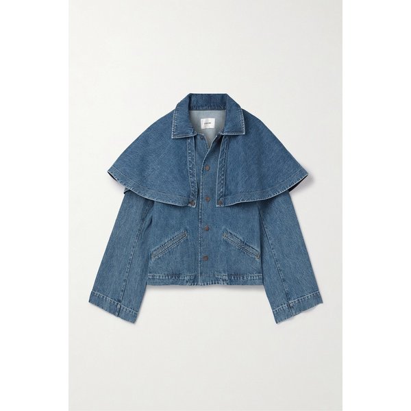 케이프 데님 재킷 미드 인디고 46376663162951255