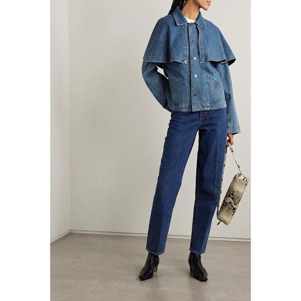 케이프 데님 재킷 미드 인디고 46376663162951255