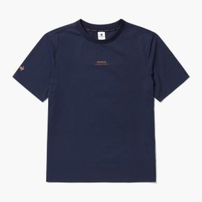 르꼬끄골프반팔티 KQF GO121MRS31-NAVY 남성 베이직 레터링 라운드 티셔츠 / NAVY