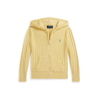 폴로 랄프 로렌 폴로 키즈 여아 2-6세 미니 케이블 코튼 풀 지퍼 후디(CWPOSWER6820599700)