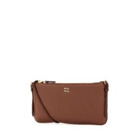 Brown satin shoulder bag 5NI007049 F0324