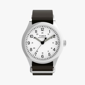 위켄더 뉴잉글랜드 쓰리핸즈 브라운 가죽손목시계 39mm